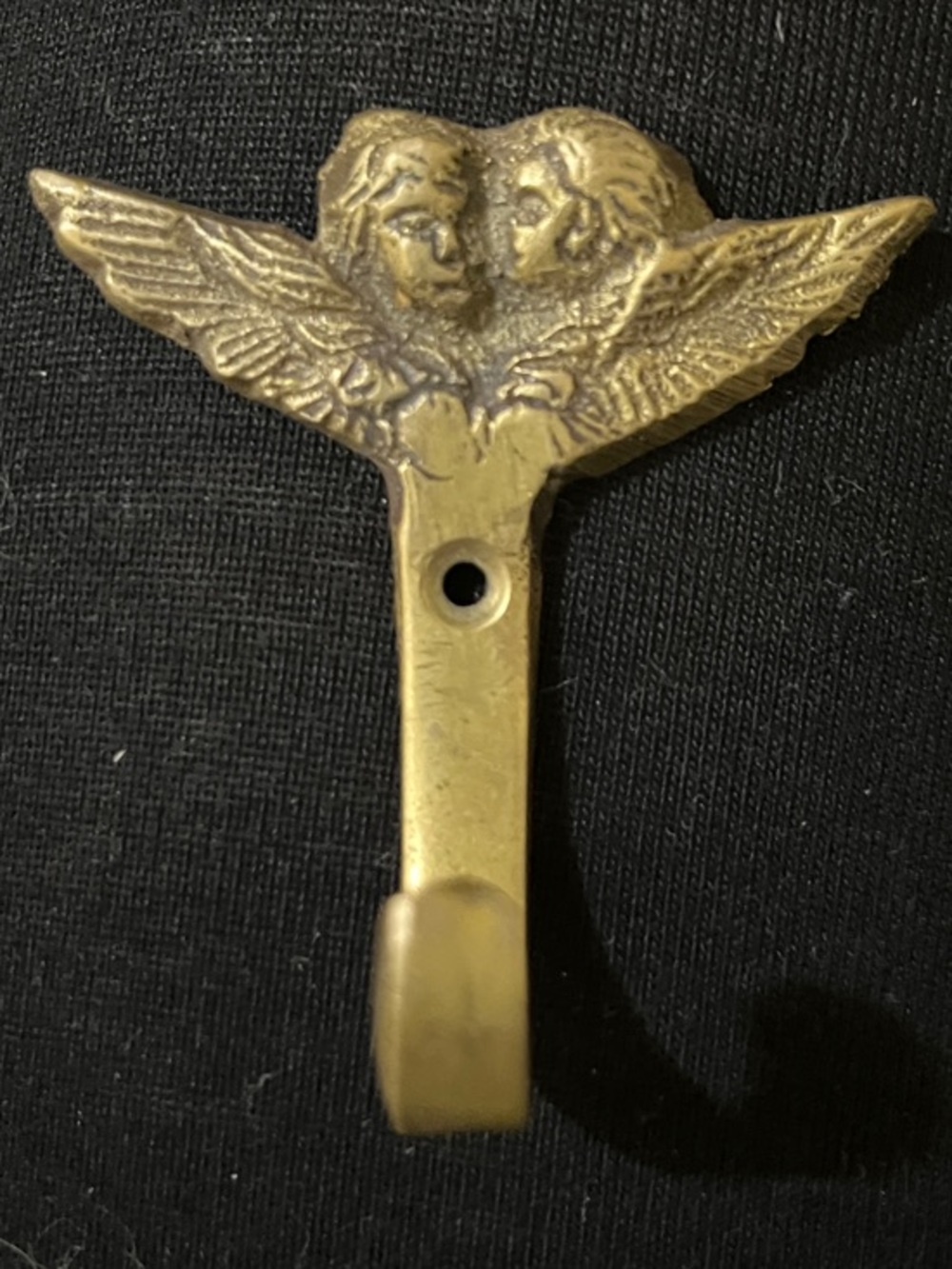 Vintage Brass Cherub Wall Hook